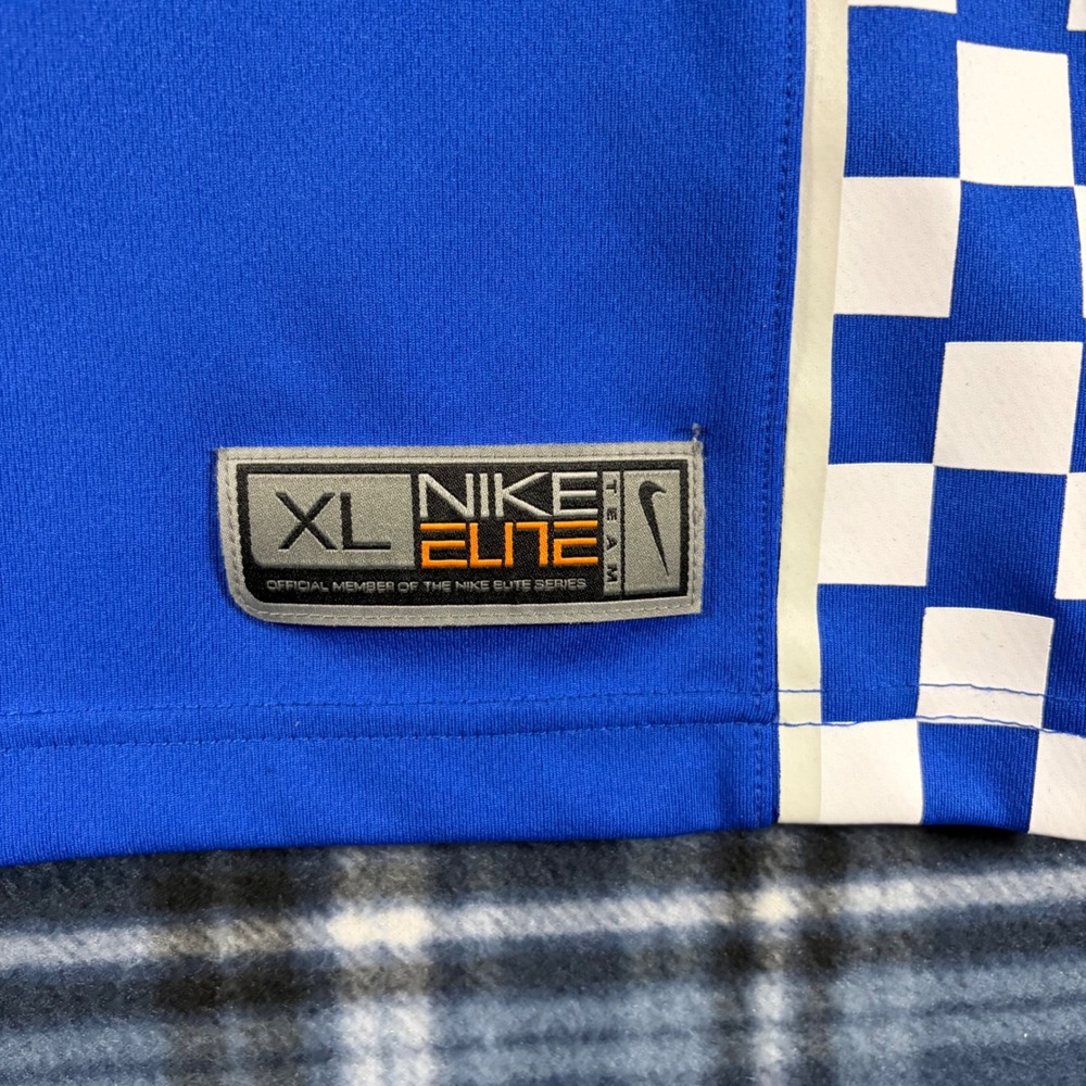 Nike Elite Kentucky Wildcats Basketball Jersey Kids XL Blue Checkerboard 1 - Picture 3 of 7